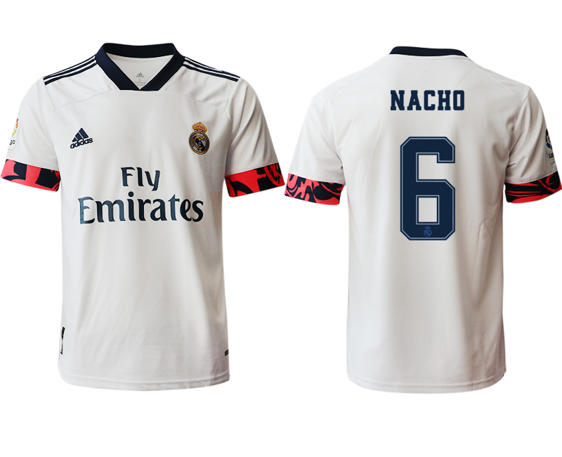 Men 2020-2021 club Real Madrid home aaa version #6 white Soccer Jerseys2